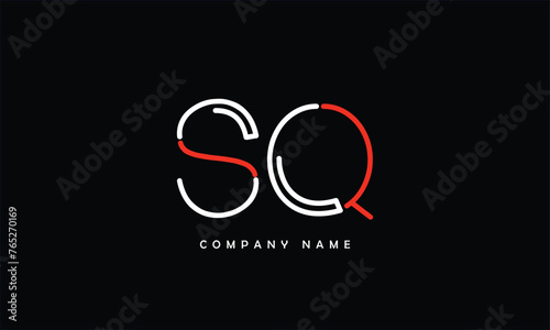 SQ, QS, S, Q Abstract Letters Logo Monogram