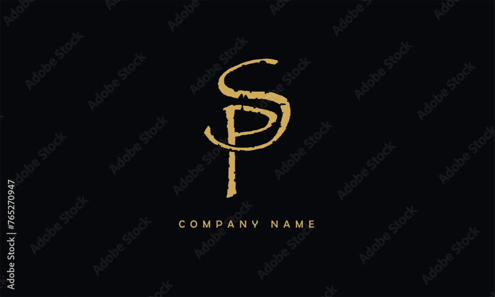 SP, PS, S, P Abstract Letters Logo Monogram SP, PS, S, P Abstract Letters Logo Monogram