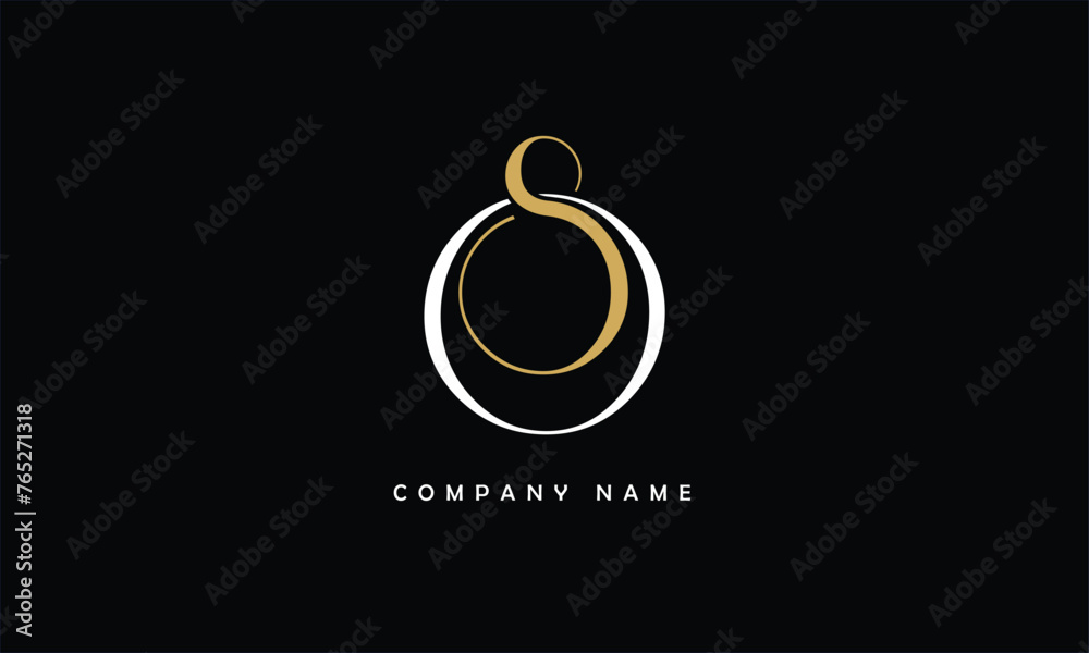 SO, OS, S, O Abstract Letters Logo Monogram SO, OS, S, O Abstract Letters Logo Monogram