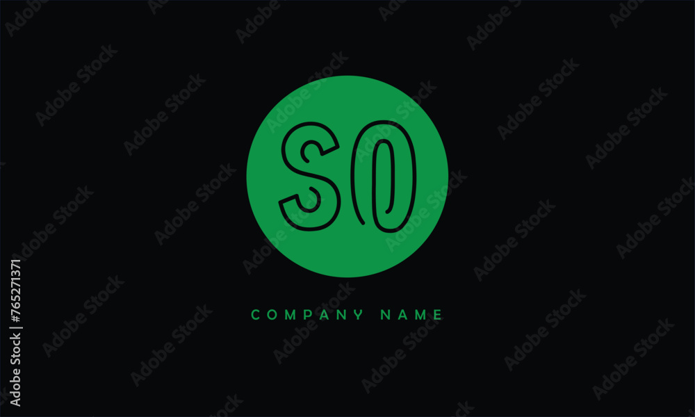 SO, OS, S, O Abstract Letters Logo Monogram SO, OS, S, O Abstract Letters Logo Monogram