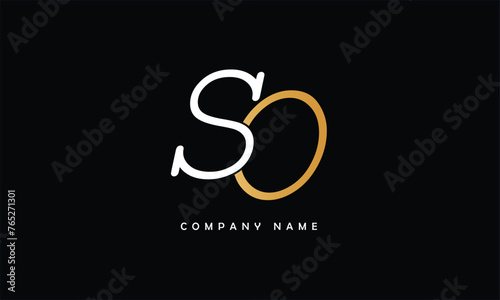 SO, OS, S, O Abstract Letters Logo Monogram