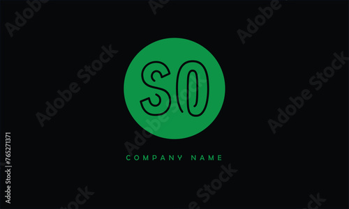 SO, OS, S, O Abstract Letters Logo Monogram