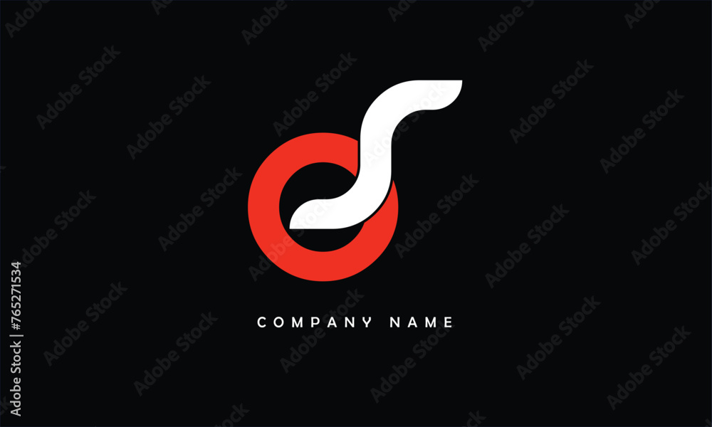 Fototapeta premium SO, OS, S, O Abstract Letters Logo Monogram