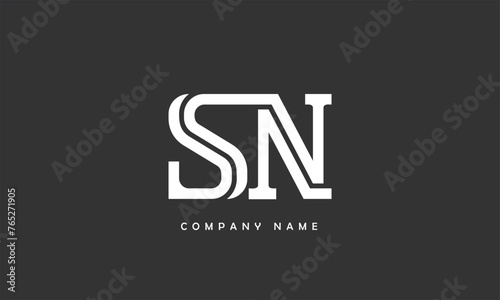 SN, NS, S, N Abstract Letters Logo Monogram