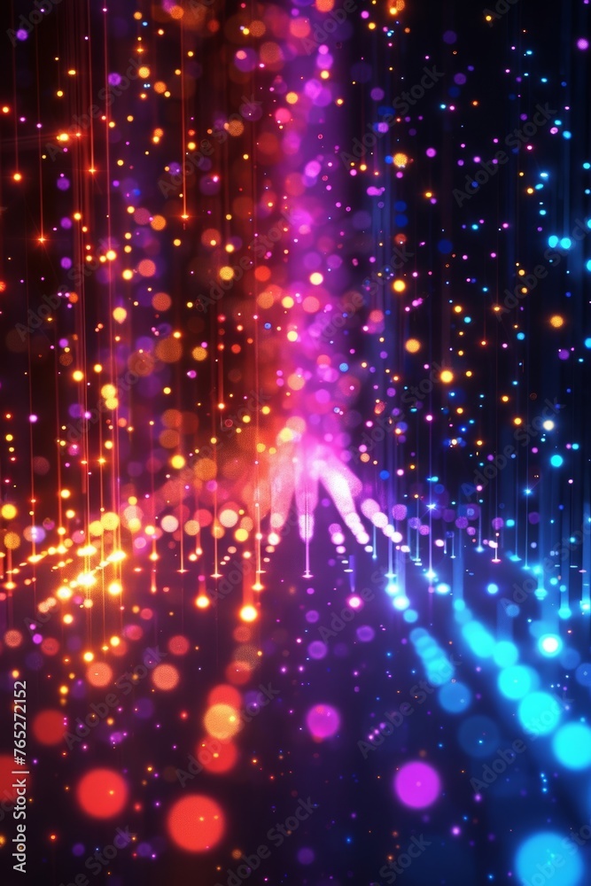 High-tech neon lines create a dazzling fantasy theme against a background of vibrant galaxy colors. High-tech neon lines create a dazzling fantasy theme against a background of vibrant galaxy colors.