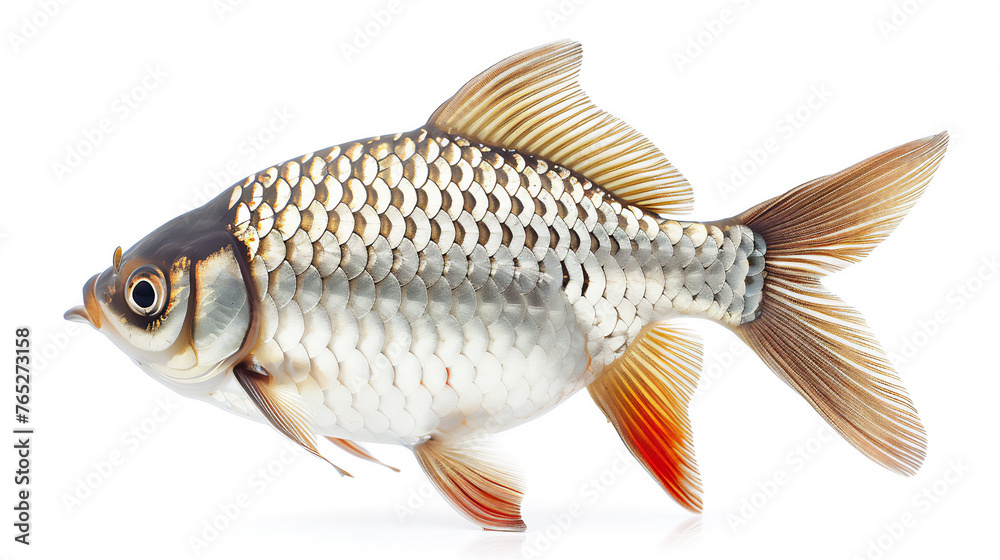 Fish illustration in close up isolated on white Fish illustration in close up isolated on white