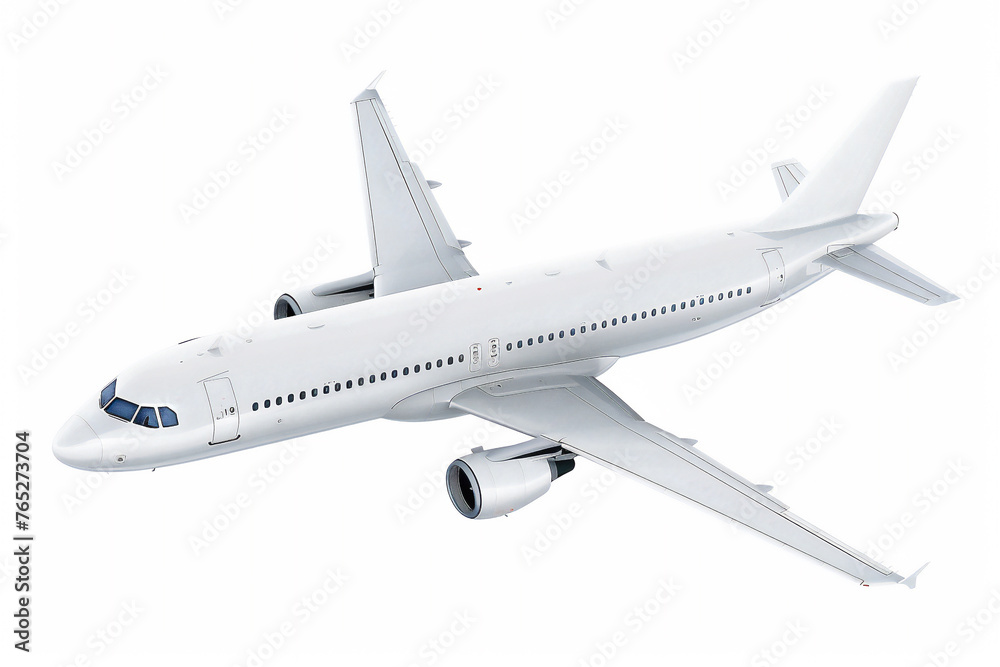 Realistic flying Airplane illustration isolated on white