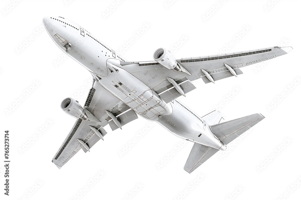 Realistic flying Airplane illustration isolated on white Realistic flying Airplane illustration isolated on white