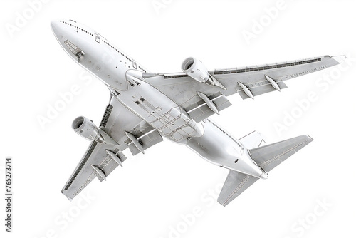 Realistic flying Airplane illustration isolated on white