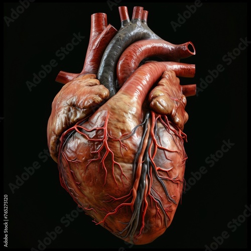 Cardiac Essence: Anatomic Heart with Blood Vessels