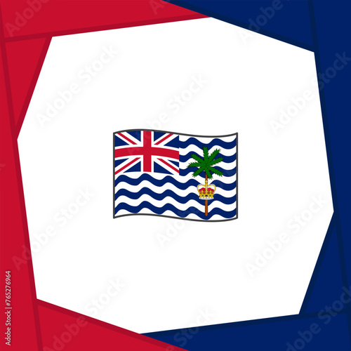British Indian Ocean Territory Flag Abstract Background Design Template. British Indian Ocean Territory Independence Day Banner Social Media Post. Banner