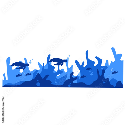 Underwater Coral and reef background 