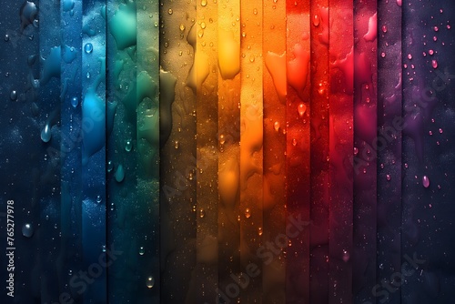 Bunter Regenbogen-Farbverlauf von dunklem Schwarz zu Regenbogen, Farben verschmolzen, schlicht und minimalistisch, Konzept LGBTQ © GreenOptix