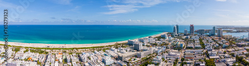 Aerial panorama Miami Beach spring break 2024 © Felix Mizioznikov