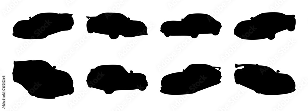 Sport car silhouette set vector design big pack of illustration and icon Sport car silhouette set vector design big pack of illustration and icon