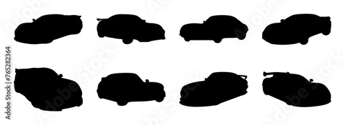 Sport car silhouette set vector design big pack of illustration and icon photo