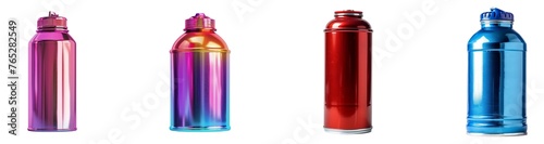 Metallic Water Bottle Isolated set