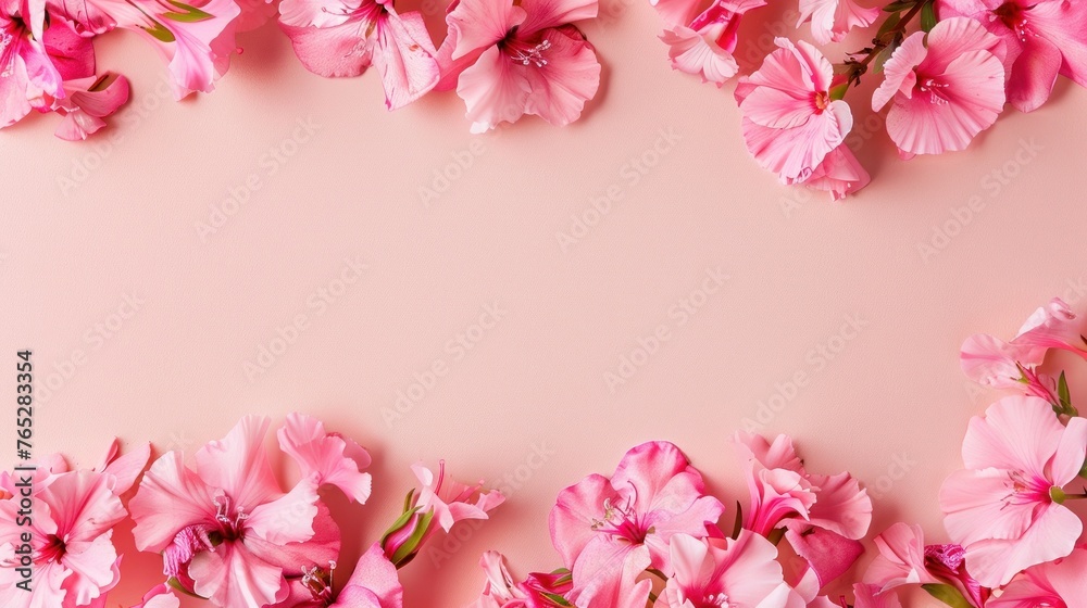 Mesmerizing background of pink flowers, ideal for crafting heartfelt messages for International Women's Day and Mother's Day.