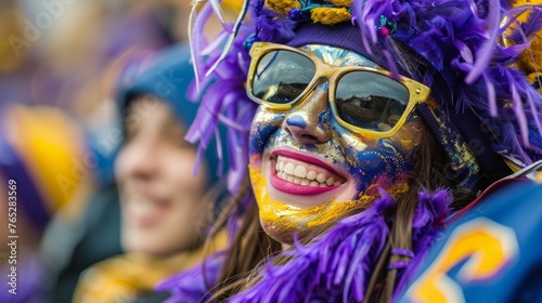 The stands are a visual feast of creativity with fans donning face paint and costumes to show their team spirit.