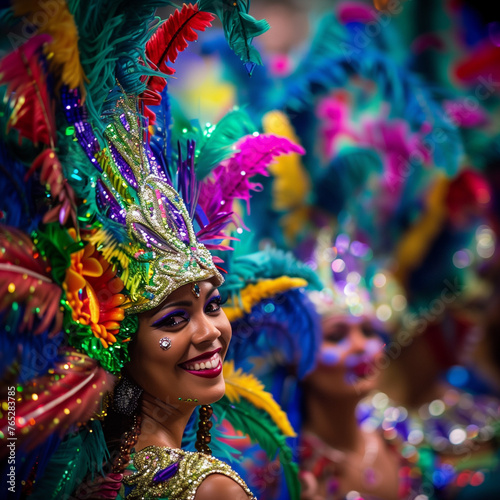 Colorful Carnival Celebration in Rio de Janeiro