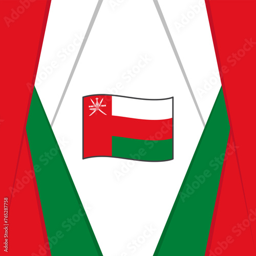 Oman Flag Abstract Background Design Template. Oman Independence Day Banner Social Media Post. Oman Background