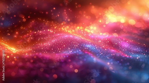 Magical sparkling landscape of bokeh lights - Captivating bokeh effect creating a fantasy landscape filled with sparkling, colorful lights