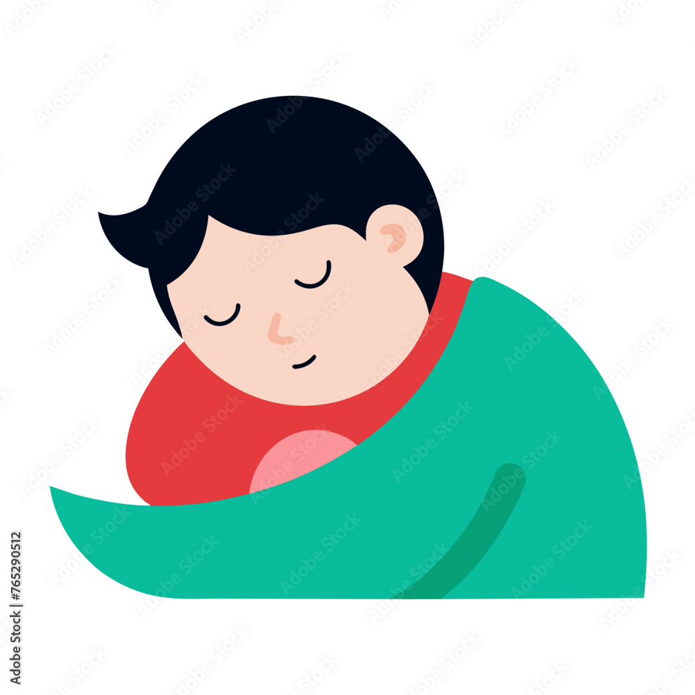 World Sleep Day Character is sleeping Vector World Sleep Day Character is sleeping Vector