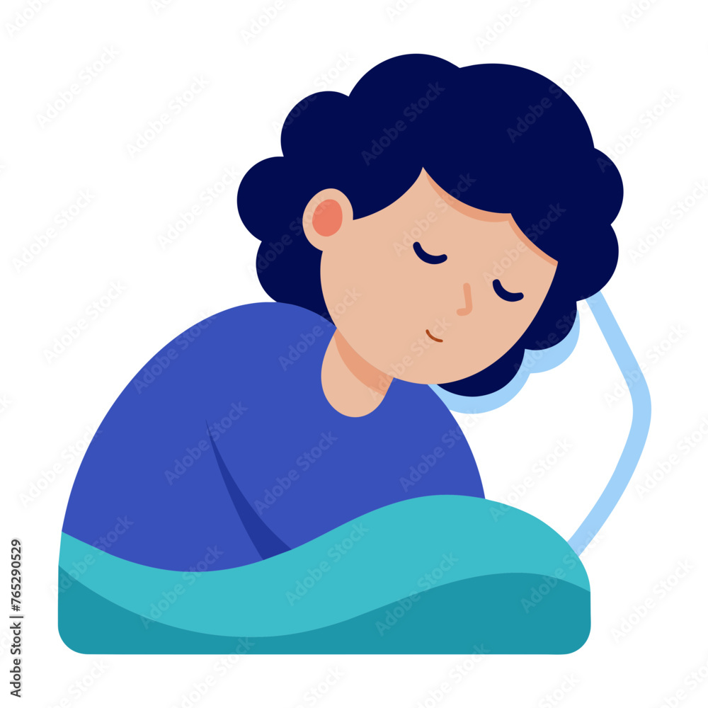 World Sleep Day Character is sleeping Vector World Sleep Day Character is sleeping Vector