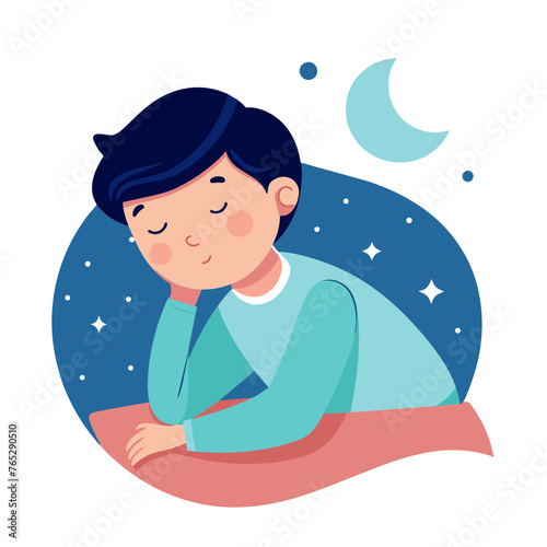 World Sleep Day Character is sleeping Vector