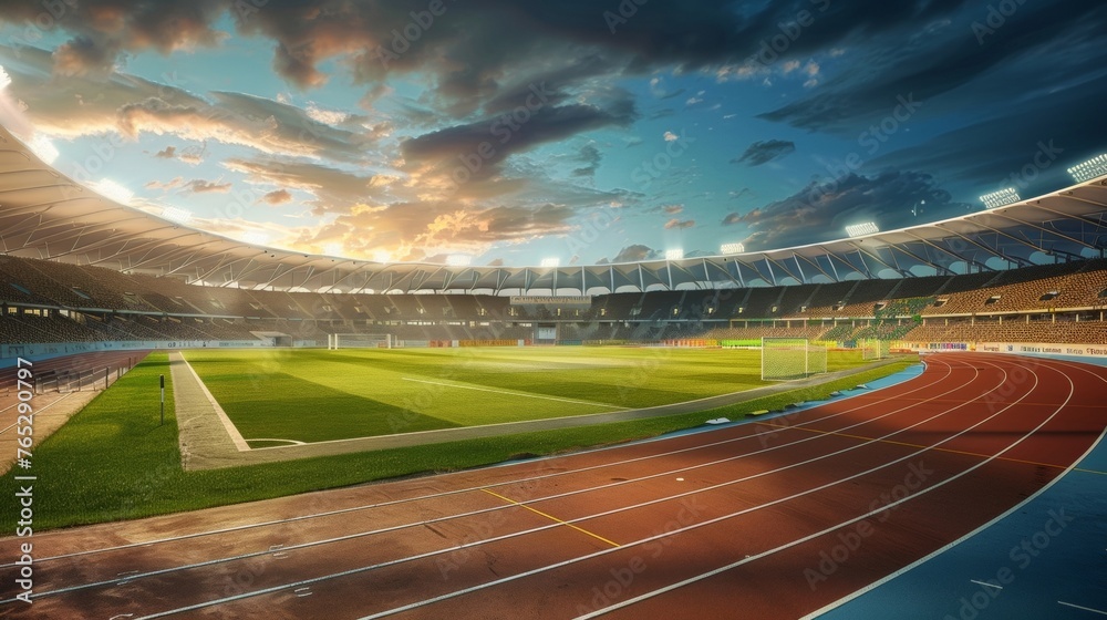 A stadium with strict noise and lighting regulations creating a suitable environment for the coexistence of sporting events and local wildlife. A stadium with strict noise and lighting regulations creating a suitable environment for the coexistence of sporting events and local wildlife.