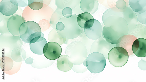 Seamless pattern with pastel watercolor dots in various sizes