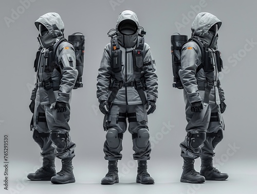 Urban stealth tech outfits, designed for undetectable infiltration and espionage