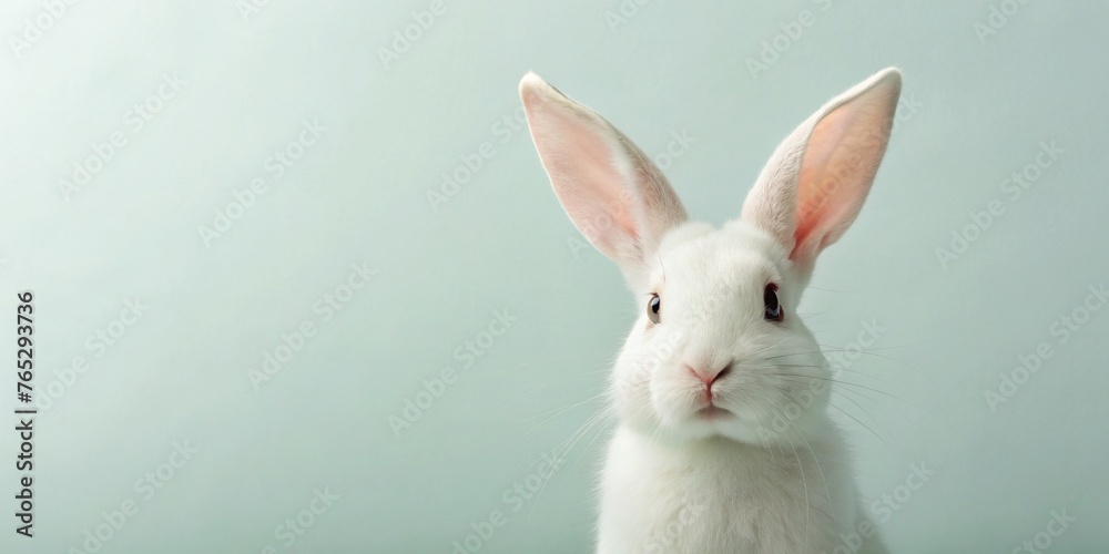 Easter Bunny Haven: Fluffy White Cutie in Pastel Paradise, Easter eggs, holiday, Easter Flowers, Spring, Easter, greeting card, easter, holiday, Easter Bunny