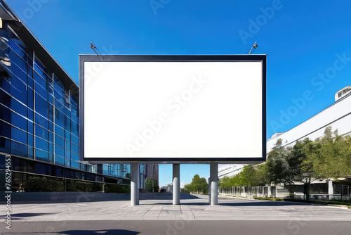 blank billboard on a street