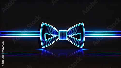 Exploring Striking Blue Neon Ribbon Icons: Modern and Stunning Designs(Generative AI)