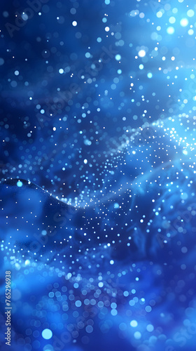 shiny blue graphic background with bokeh space for text