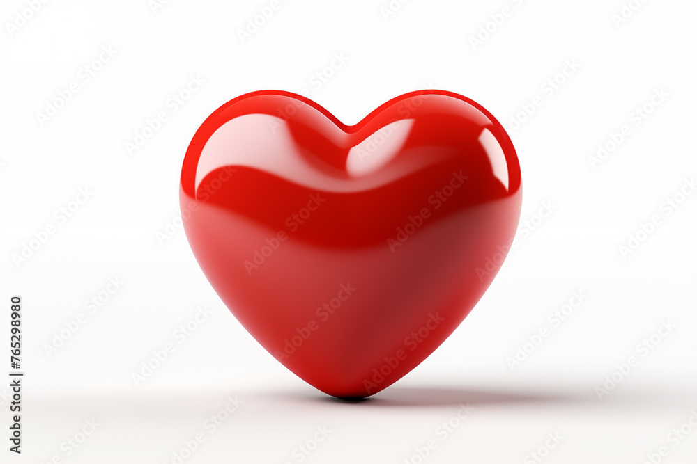 Fototapeta premium Heart isolated on white background.