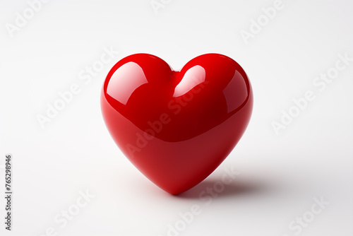 Heart isolated on white background.