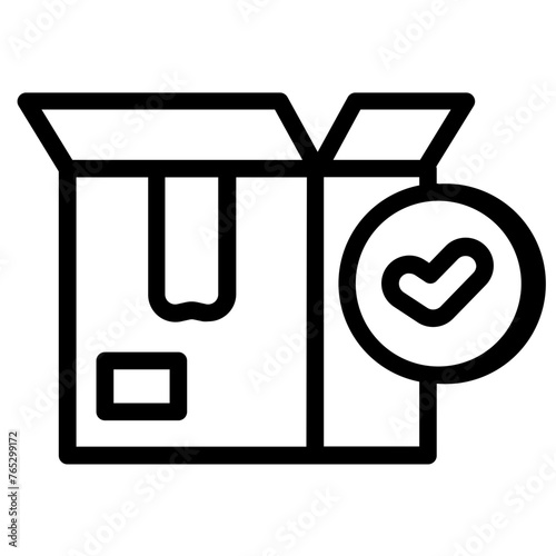 Order fulfillment outline icon