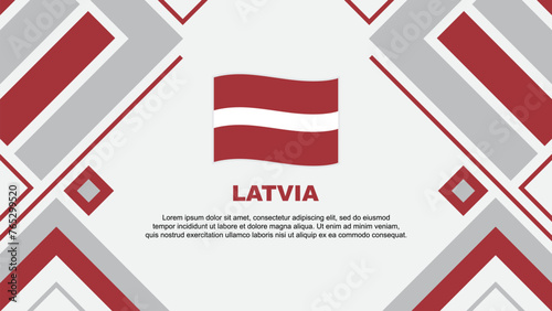 Latvia Flag Abstract Background Design Template. Latvia Independence Day Banner Wallpaper Vector Illustration. Latvia Flag