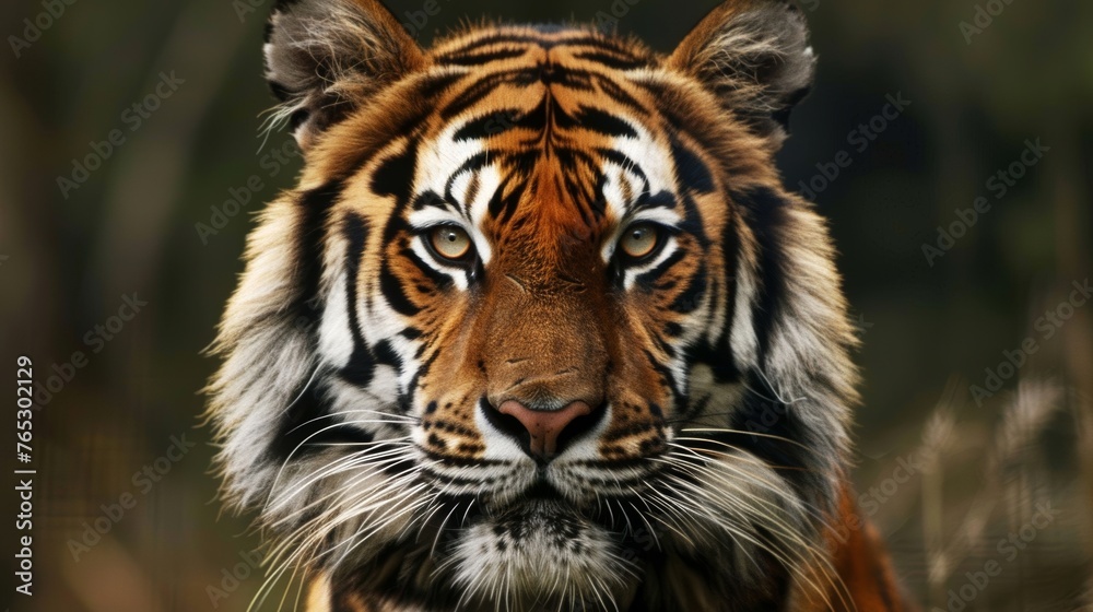 Fototapeta premium Future Outlook: The future of the tiger depends on our ability to address the threats they face and promote peaceful coexistence
