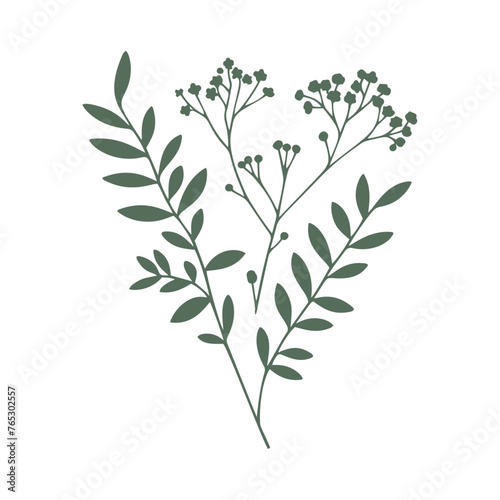 silhouette of illustration of a flower vector