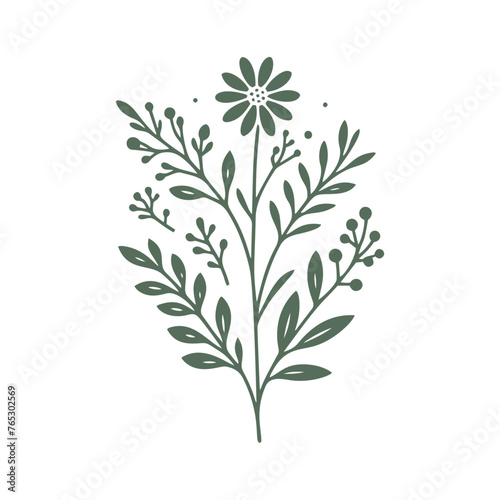 silhouette of illustration of a flower vector