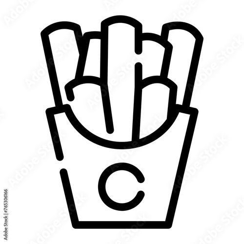 french fries Line Icon