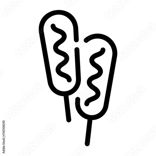 corndog Line Icon