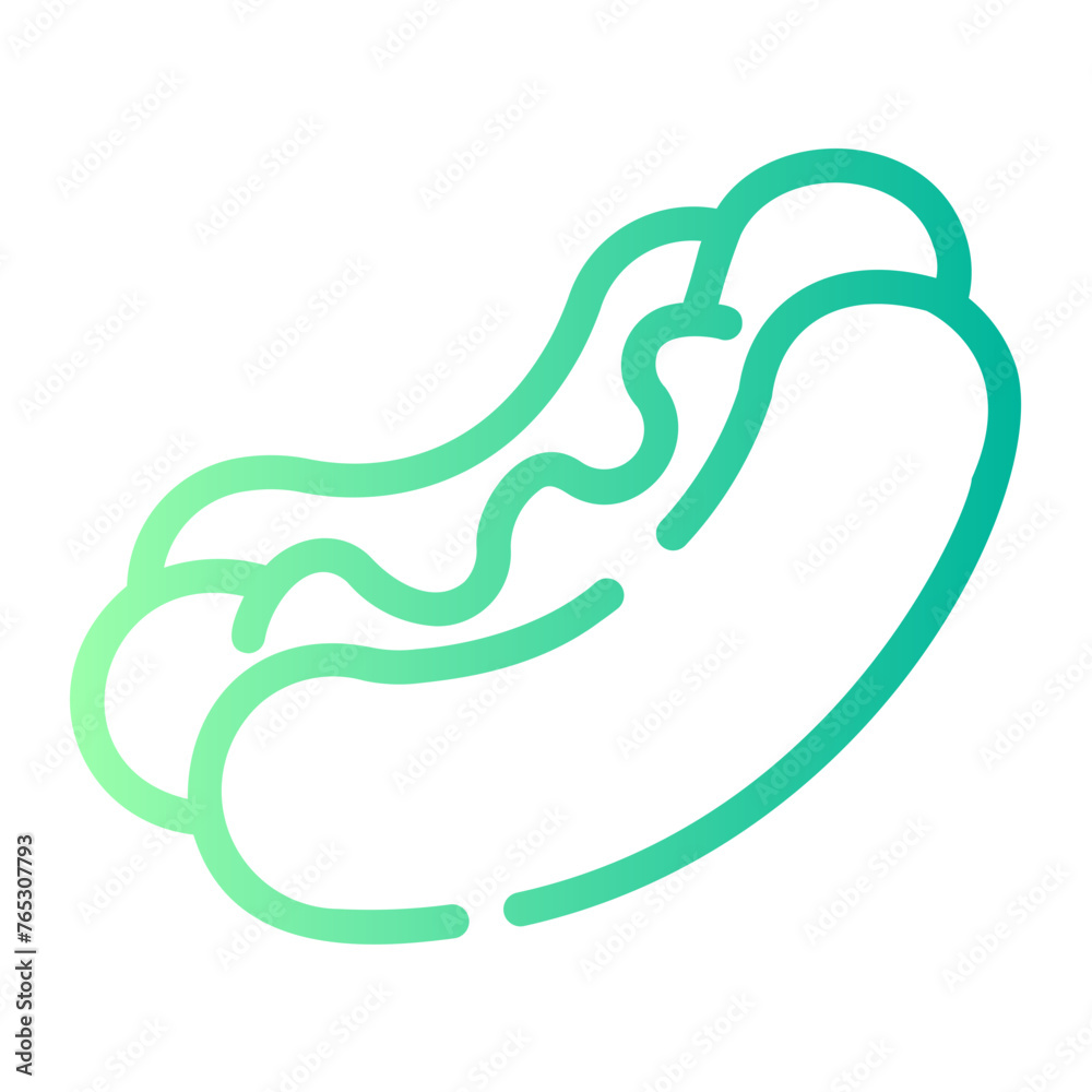 hot dog Line Gradient Icon hot dog Line Gradient Icon