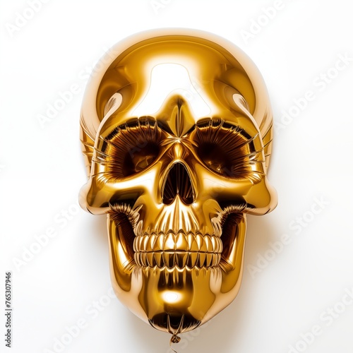 Golden skull balloon