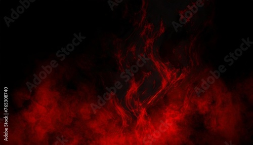 grunge dark horror black background with bright red mist smoke halloween goth design