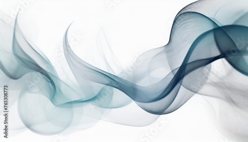 elegant smoke wisps flowing across a clear white background