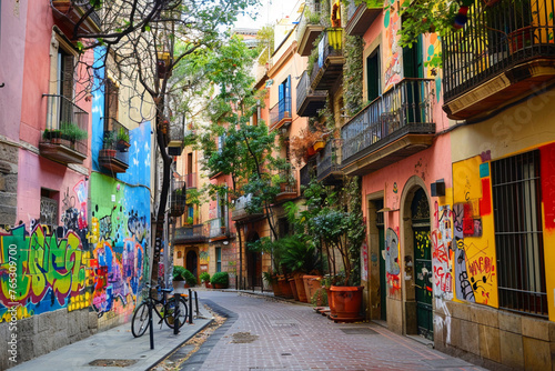 Channel bohemian vibes in the artistic streets of Barcelona.